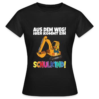 Écolier 2024 entrant à l'école - T-shirt Femme - noir - Devant - AI Model Female 172 dark (172cm)