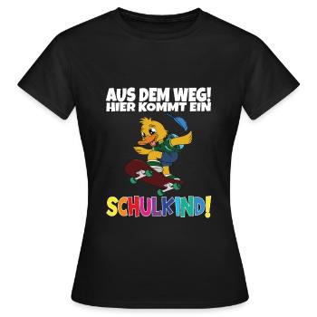 Écolier 2024 entrant à l'école - T-shirt Femme - noir - Devant - AI Model Female 172 dark (172cm)
