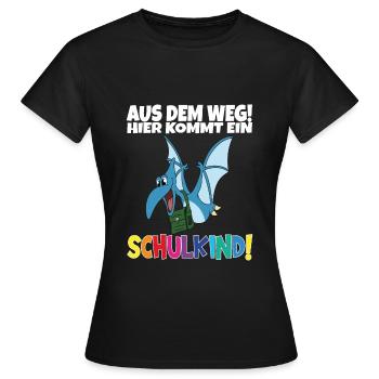 Écolier 2024 entrant à l'école - T-shirt Femme - noir - Devant - AI Model Female 172 dark (172cm)