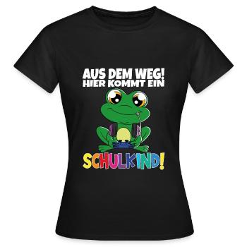 Écolier 2024 entrant à l'école - T-shirt Femme - noir - Devant - AI Model Female 172 dark (172cm)