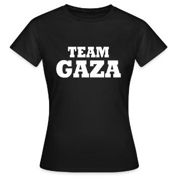 Team gaza - Women's T-Shirt - black - Front - AI Model Female 172 dark (172cm)