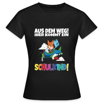 Écolier 2024 entrant à l'école - T-shirt Femme - noir - Devant - AI Model Female 172 dark (172cm)