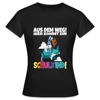 Écolier 2024 entrant à l'école - T-shirt Femme - noir - Devant - AI Model Female 172 dark (172cm)
