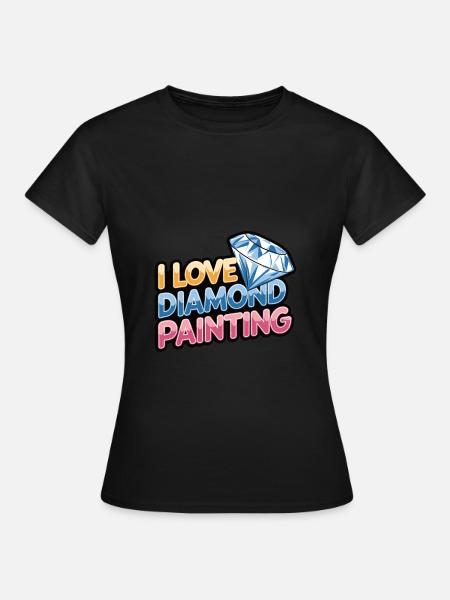 Diamond Painting Diamond Painter - Frauen T-Shirt - Schwarz