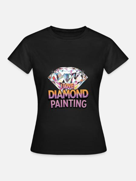 Diamond Painting Diamond Painter - Frauen T-Shirt - Schwarz