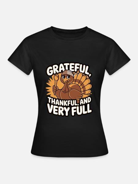 Lustiger Thanksgiving Truthahn - Frauen T-Shirt - Schwarz