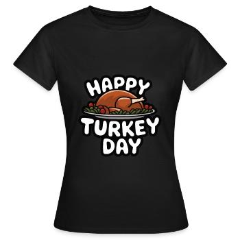 Lustiger Thanksgiving Truthahn - Frauen T-Shirt - Schwarz - Vorne - AI Model Female 172 dark (172cm)