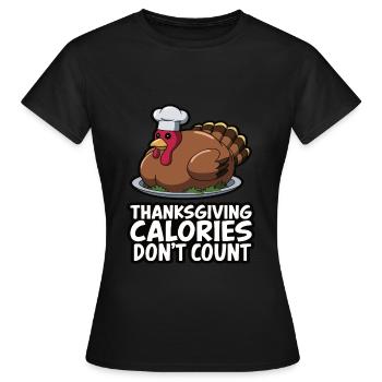 Lustiger Thanksgiving Truthahn - Frauen T-Shirt - Schwarz - Vorne - AI Model Female 172 dark (172cm)