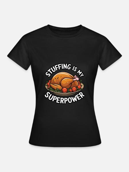 Lustiger Thanksgiving Truthahn - Frauen T-Shirt - Schwarz