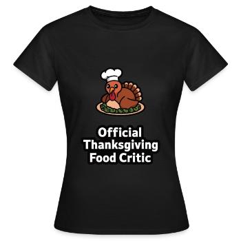 Dinde drôle de Thanksgiving - T-shirt Femme - noir - Devant - AI Model Female 172 dark (172cm)