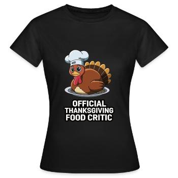 Lustiger Thanksgiving Truthahn - Frauen T-Shirt - Schwarz - Vorne - AI Model Female 172 dark (172cm)