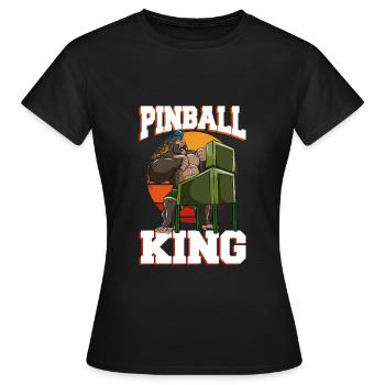 Pinball Machine Flipper Machine - Women's T-Shirt - black - Front - AI Model Female 172 dark (172cm)