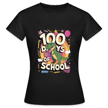 100e jour d’école 100 jour d’école des enfants - T-shirt Femme - noir - Devant - AI Model Female 172 dark (172cm)