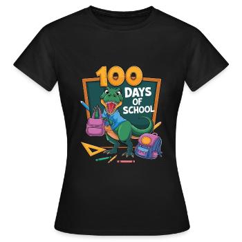 100e jour d’école 100 jour d’école des enfants - T-shirt Femme - noir - Devant - AI Model Female 172 dark (172cm)