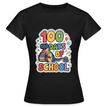 100e jour d’école 100 jour d’école des enfants - T-shirt Femme - noir - Devant - AI Model Female 172 dark (172cm)