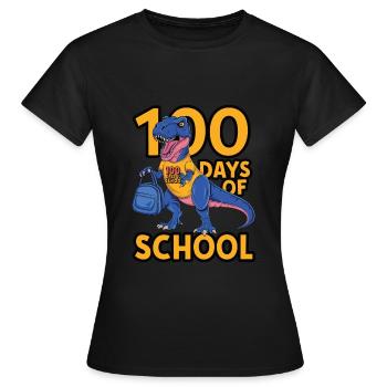 100e jour d’école 100 jour d’école des enfants - T-shirt Femme - noir - Devant - AI Model Female 172 dark (172cm)