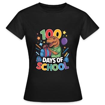 100e jour d’école 100 jour d’école des enfants - T-shirt Femme - noir - Devant - AI Model Female 172 dark (172cm)