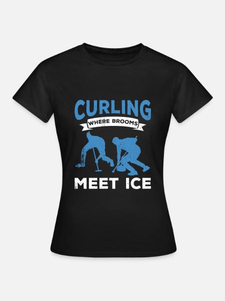 Curling Sport Curling - Frauen T-Shirt - Schwarz