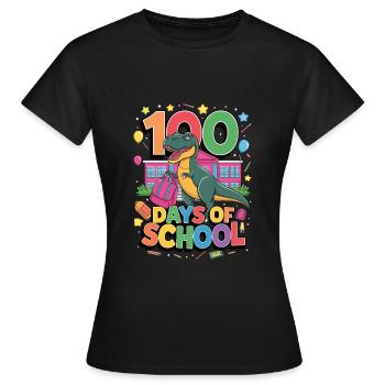 100e jour d’école 100 jour d’école des enfants - T-shirt Femme - noir - Devant - AI Model Female 172 dark (172cm)