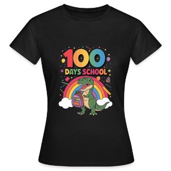 100e jour d’école 100 jour d’école des enfants - T-shirt Femme - noir - Devant - AI Model Female 172 dark (172cm)