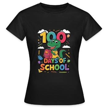 100e jour d’école 100 jour d’école des enfants - T-shirt Femme - noir - Devant - AI Model Female 172 dark (172cm)
