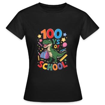 100e jour d’école 100 jour d’école des enfants - T-shirt Femme - noir - Devant - AI Model Female 172 dark (172cm)