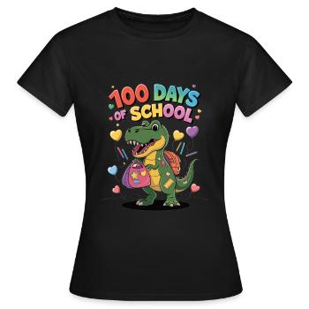 100e jour d’école 100 jour d’école des enfants - T-shirt Femme - noir - Devant - AI Model Female 172 dark (172cm)