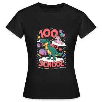 100e jour d’école 100 jour d’école des enfants - T-shirt Femme - noir - Devant - AI Model Female 172 dark (172cm)