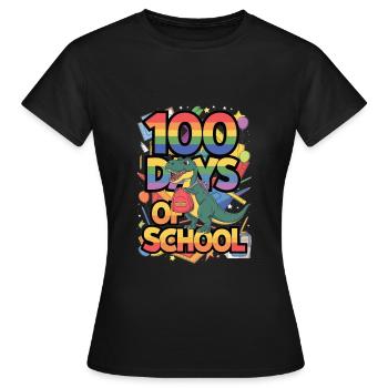 100e jour d’école 100 jour d’école des enfants - T-shirt Femme - noir - Devant - AI Model Female 172 dark (172cm)