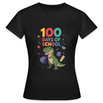100e jour d’école 100 jour d’école des enfants - T-shirt Femme - noir - Devant - AI Model Female 172 dark (172cm)