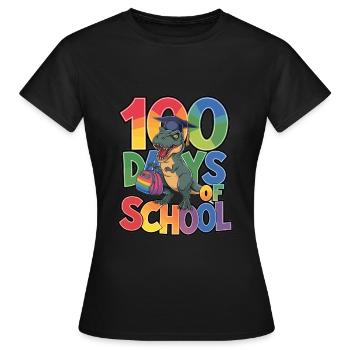 100e jour d’école 100 jour d’école des enfants - T-shirt Femme - noir - Devant - AI Model Female 172 dark (172cm)