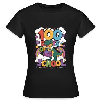 100e jour d’école 100 jour d’école des enfants - T-shirt Femme - noir - Devant - AI Model Female 172 dark (172cm)