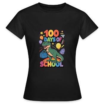 100e jour d’école 100 jour d’école des enfants - T-shirt Femme - noir - Devant - AI Model Female 172 dark (172cm)