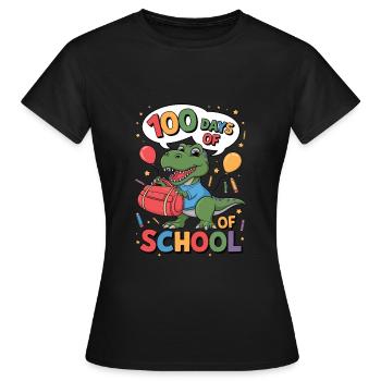 100e jour d’école 100 jour d’école des enfants - T-shirt Femme - noir - Devant - AI Model Female 172 dark (172cm)