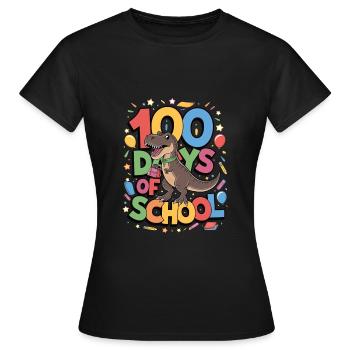 100e jour d’école 100 jour d’école des enfants - T-shirt Femme - noir - Devant - AI Model Female 172 dark (172cm)