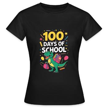 100e jour d’école 100 jour d’école des enfants - T-shirt Femme - noir - Devant - AI Model Female 172 dark (172cm)