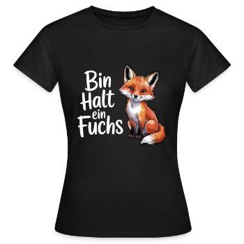 Je ne suis qu’un écolier intelligent Fox Clever - T-shirt Femme - noir - Devant - AI Model Female 172 dark (172cm)