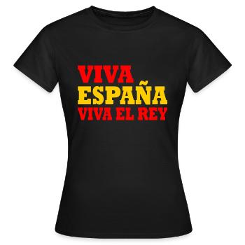 Viva españa viva el rey - Frauen T-Shirt - Schwarz - Vorne - AI Model Female 172 dark (172cm)