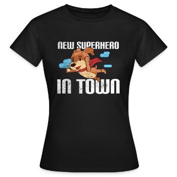 New Superhero in town - Frauen T-Shirt - Schwarz - Vorne - AI Model Female 172 dark (172cm)