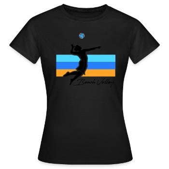 Beachvolleyball - Frauen T-Shirt - Schwarz - Vorne - AI Model Female 172 dark (172cm)