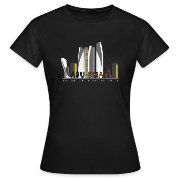 Abu Dhabi, Geschenk, Geschenkidee - Frauen T-Shirt - Schwarz - Vorne - AI Model Female 172 dark (172cm)