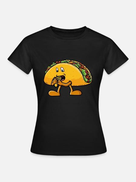 Taco eats a taco - Women's T-Shirt - black