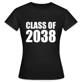 Class of 2038 - Women's T-Shirt - black - Front - AI Model Female 172 dark (172cm)