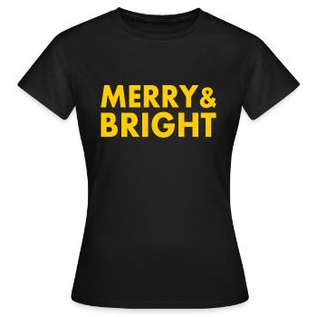 Merry and bright - Women's T-Shirt - black - Front - AI Model Female 172 dark (172cm)