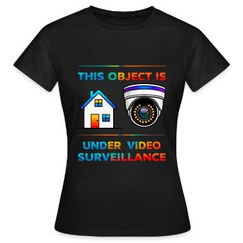Gebäude Überwachung - Frauen T-Shirt - Schwarz - Vorne - AI Model Female 172 dark (172cm)