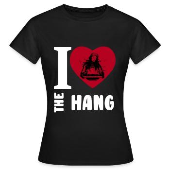 Ich liebe Hang Lover Heart Hang Music Fan - Frauen T-Shirt - Schwarz - Vorne - AI Model Female 172 dark (172cm)