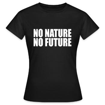 No nature no future - Women's T-Shirt - black - Front - AI Model Female 172 dark (172cm)