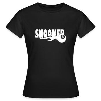 Snooker Billard Pool - T-shirt Femme - noir - Devant - AI Model Female 172 dark (172cm)