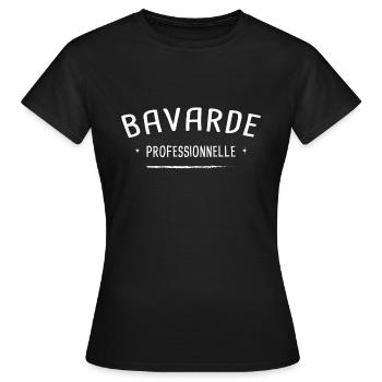 professional chatterbox - Funny gift and humor - Women's T-Shirt - black - Front - AI Model Female 172 dark (172cm)