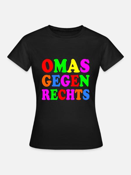 Omas gegen rechts - Frauen T-Shirt - Schwarz